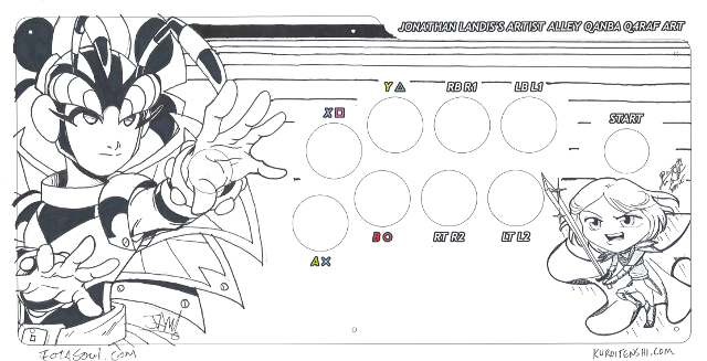 Here's a scan of the finished design that is now in the arcade stick. Click this image for the full 300dpi version.